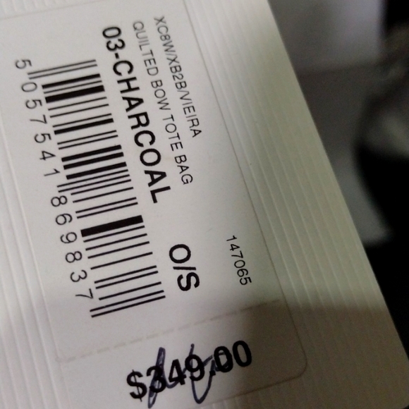 Ted Baker London Dove Grey Quilted Bow Bag 🛍️ NWT - Picture 3 of 11